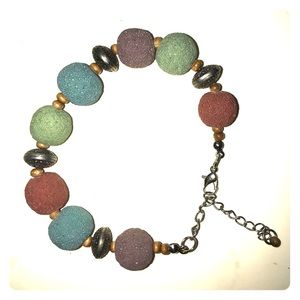 Multi-colored rock beaded bracelet